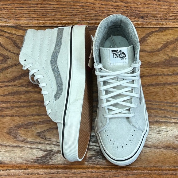 Vans‎ Sk8 Hi Slim Vintage Suede True White Shoes - Picture 5 of 9